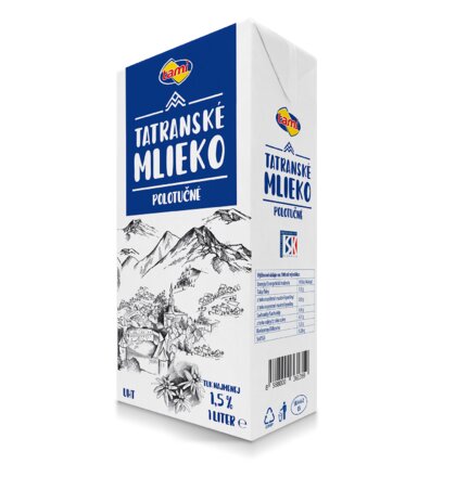 Trvanlivé mlieko UHT 1,5% (12 x 1L)